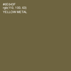 #6E643F - Yellow Metal Color Image